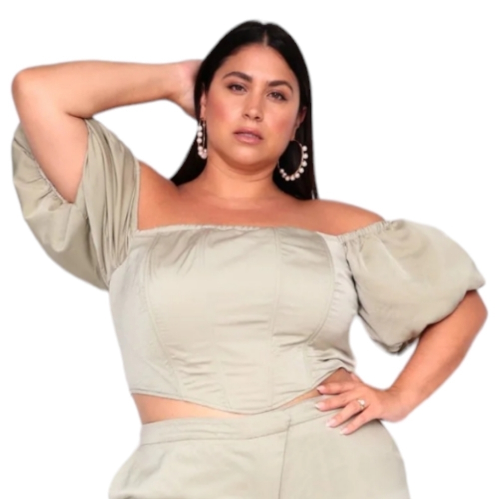 Giairl Light Sage Alaia Top Size 16/18(Vanity Size 1) NWT - Picture 2 of 12